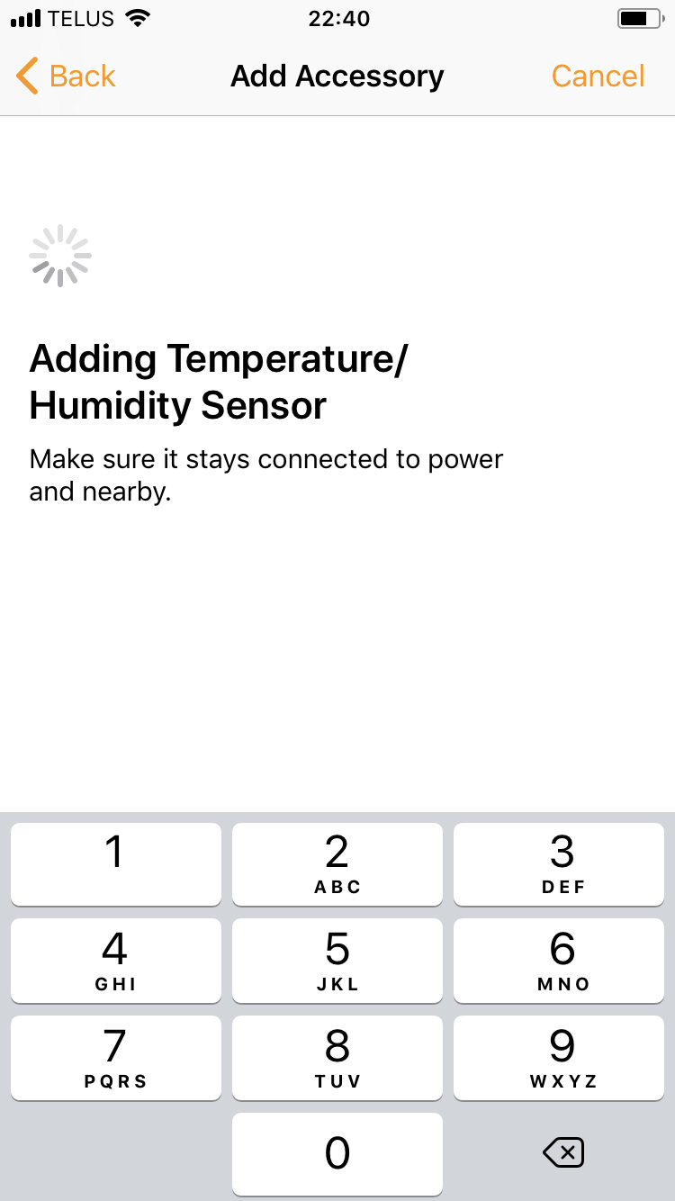 HomeKit pairing step 4