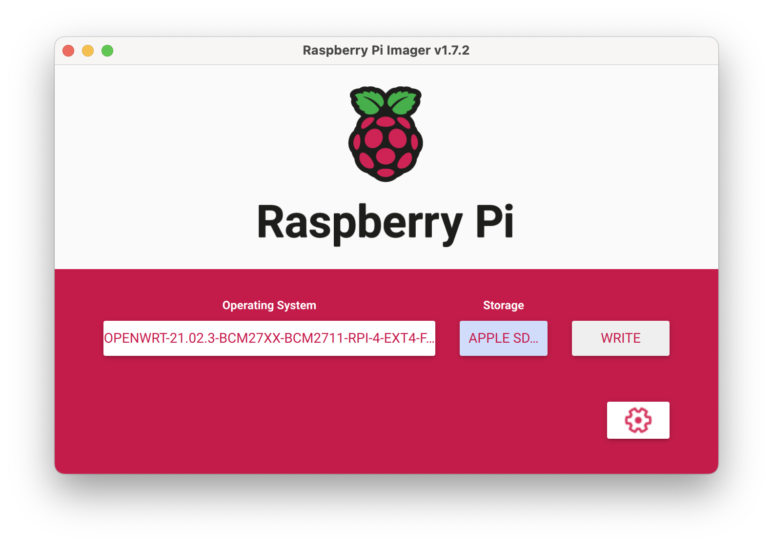 Raspberry Pi Imager screenshot